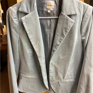 Old Navy Light Blue velvet Women's Blazer, dazzling buttons